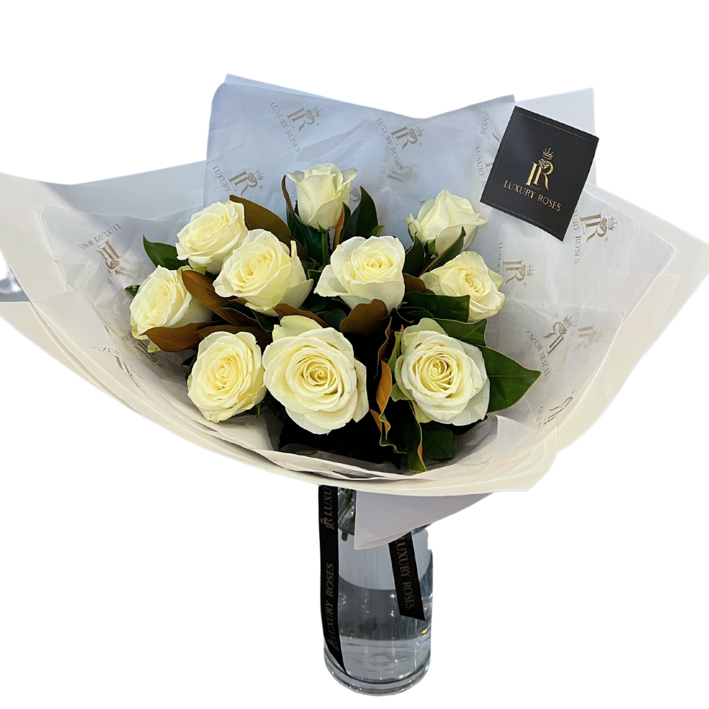 WHITE ROSES BOUQUET