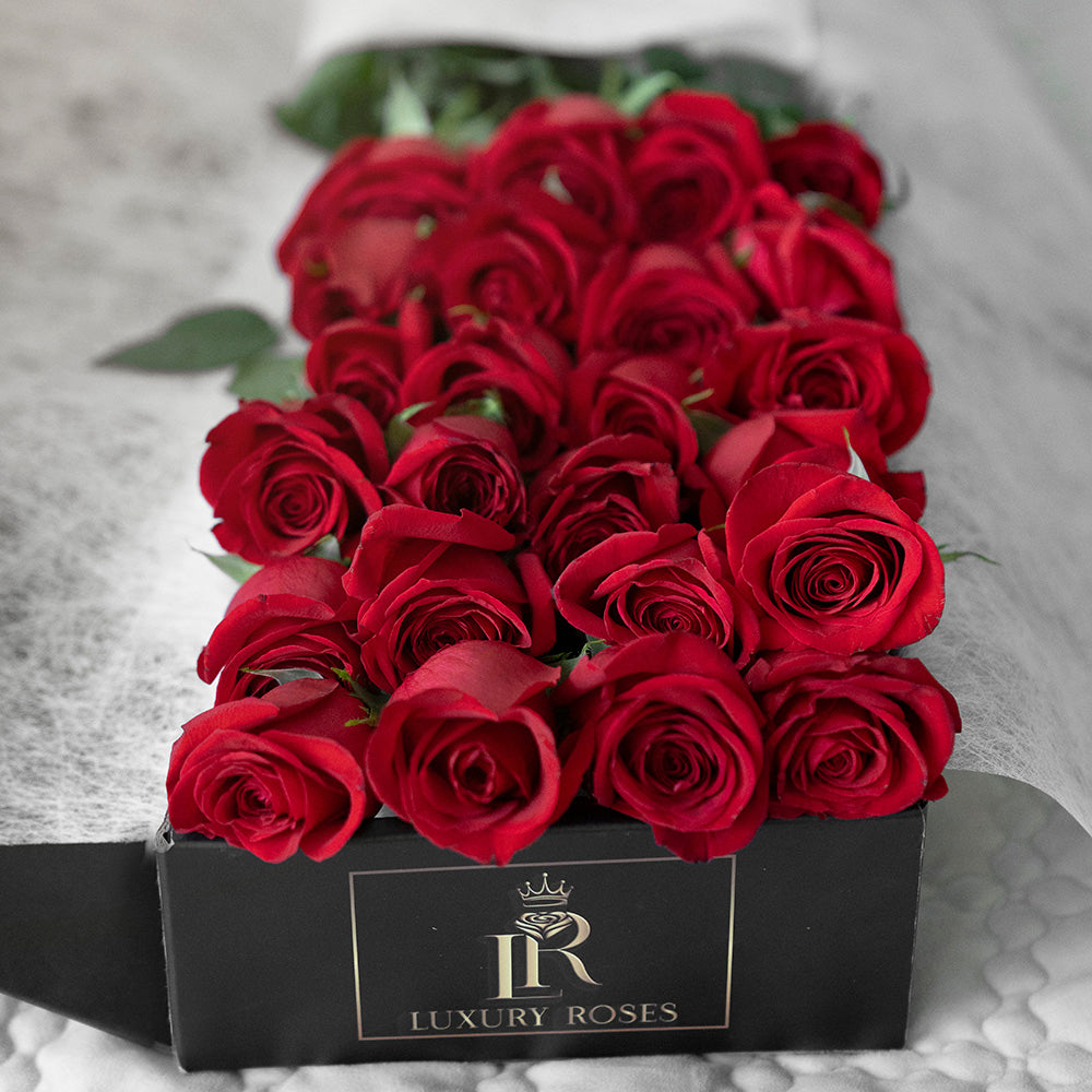 Long Stem Roses Box LONG STEMMED RED ROSES LUXURY BOX – Luxury Roses